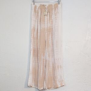 Kiwi & Punch Soft Flowy Hippie Boho Beach Stretchy Tie-Dye WideLeg Pallazo Pants